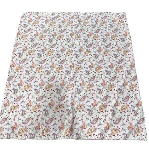 Handmade Paisley Baby Girl Blanket Lap Throw Flannel Back 36x48 Soft Quilt